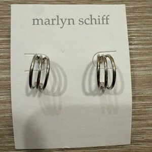 Marlyn Schiff Silver Hoop Earrings